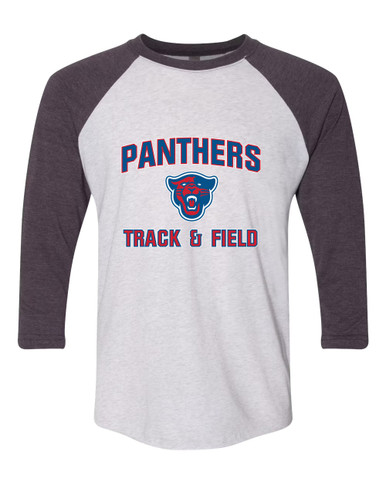 Midway Panthers Head Track & Field Men's Baseball T-Shirt