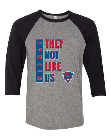 Midway Panthers Head They Not Like Us #1 Women's Baseball T-Shirt
