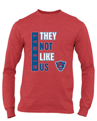 Midway Panthers Head They Not Like Us #1 Men's Premium LS T-Shirt