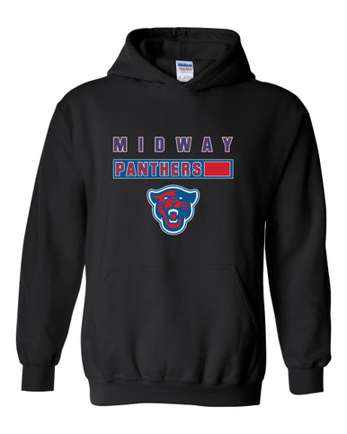 Midway Panthers Head Mascot #7 Men's Hoodie
