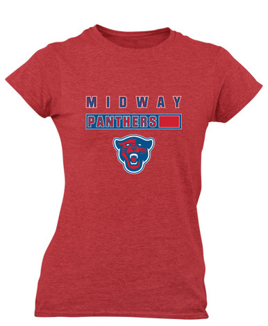 Midway Panthers Head Mascot #7 Women's SS T-Shirt