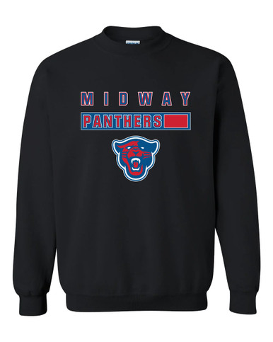 Midway Panthers Head Mascot #7 Men's Sweatshirt
