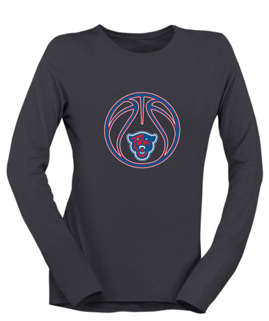 Midway Panthers Head Basketball #2 Women's LS T-Shirt