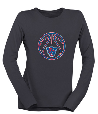 Midway Panthers Head Basketball #2 Women's Premium LS T-Shirt