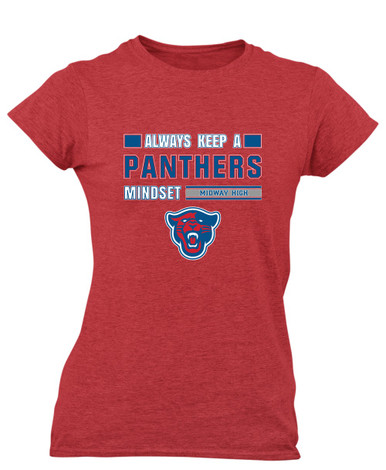 Midway Panthers Head Mindset Women's Premium SS T-Shirt