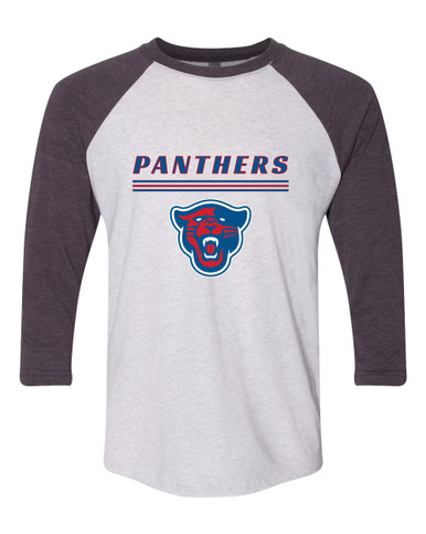 Midway Panthers Head Mascot #8 Men's Baseball T-Shirt