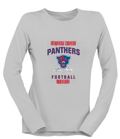 Midway Panthers Head Football #6 Women's LS T-Shirt