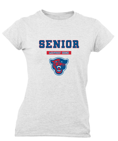 Midway Panthers Head Senior #2 Women's SS T-Shirt