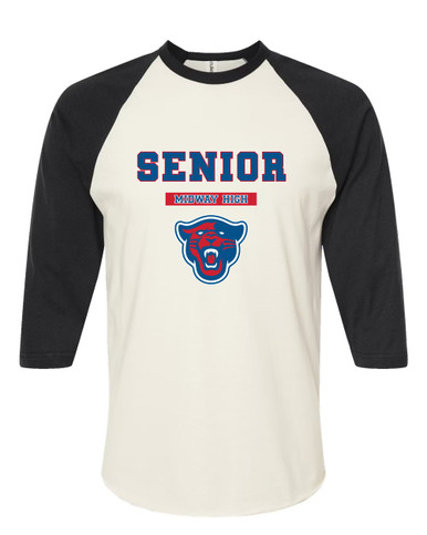 Midway Panthers Head Senior #2 Women's Baseball T-Shirt