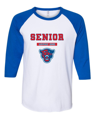 Midway Panthers Head Senior #2 Men's Baseball T-Shirt