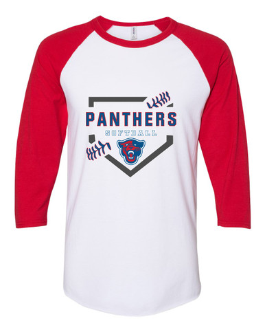 Midway Panthers Head Softball #2 Women's Baseball T-Shirt
