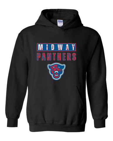 Midway Panthers Head Mascot #9 Men's Hoodie