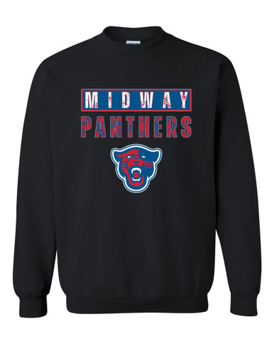 Midway Panthers Head Mascot #9 Men's Sweatshirt
