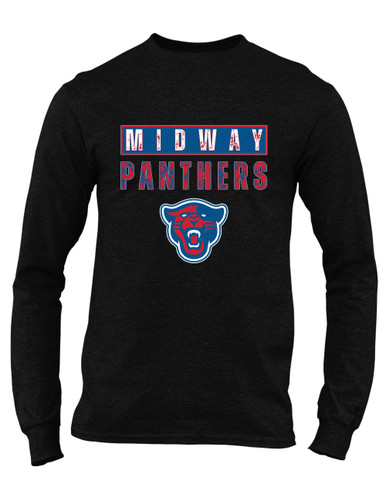 Midway Panthers Head Mascot #9 Men's Premium LS T-Shirt