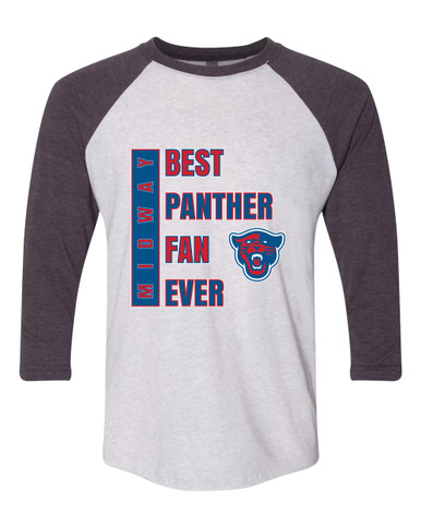 Midway Panthers Head Best Panther Fan Men's Baseball T-Shirt