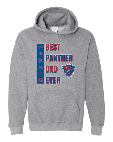 Midway Panthers Head Best Panther Dad Men's Hoodie