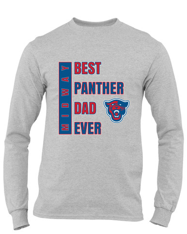 Midway Panthers Head Best Panther Dad Men's LS T-Shirt