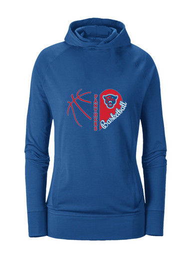 Midway Panthers Head Heart Basketball Women's Hoodie
