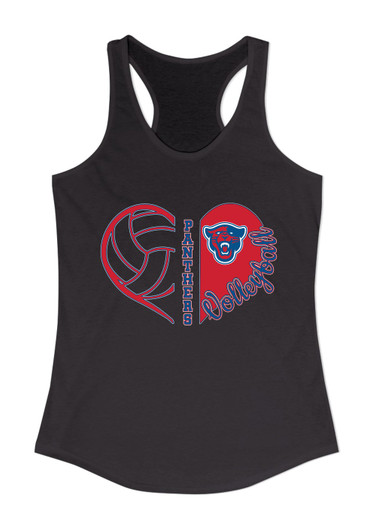 Midway Panthers Head Heart Volleyball Women's Tank Top