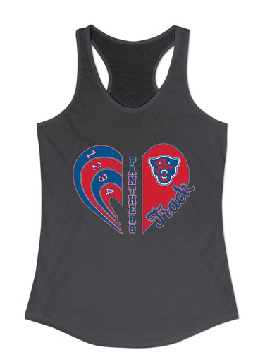 Midway Panthers Head Heart Track Women's Tank Top