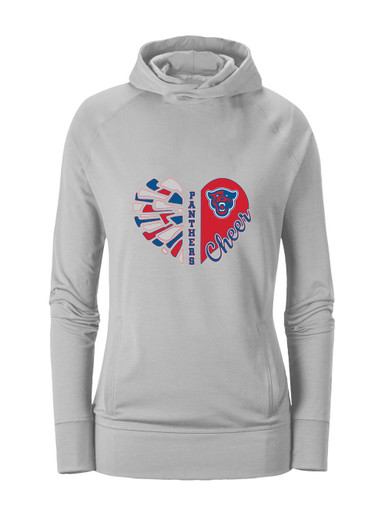 Midway Panthers Head Heart Cheer Women's Hoodie