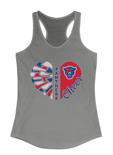 Midway Panthers Head Heart Cheer Women's Tank Top