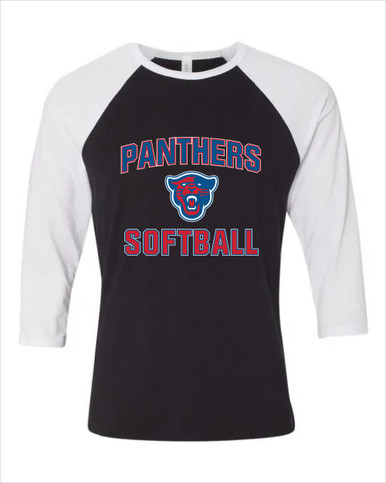 Midway Panthers Head Softball #1 Women's Baseball T-Shirt