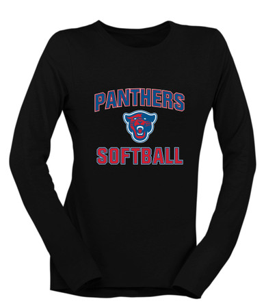 Midway Panthers Head Softball #1 Women's Premium LS T-Shirt