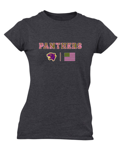 Camden Panthers Pink Camo Flag Women's SS T-Shirt