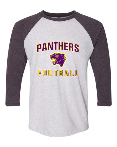 Camden Panthers Football #1 Women's Baseball T-Shirt