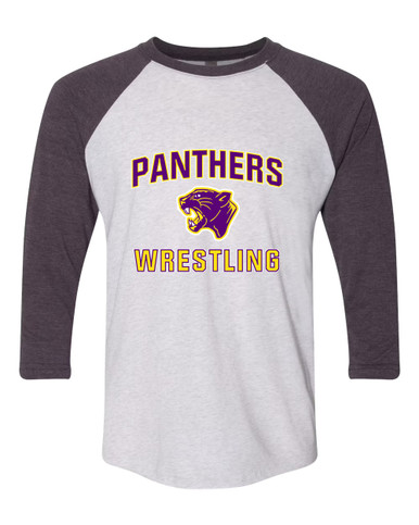 Camden Panthers Wrestling Women's Baseball T-Shirt