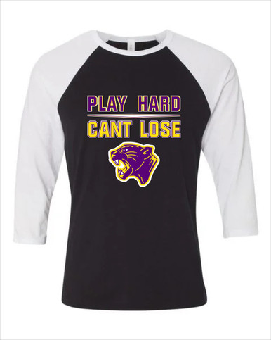 Camden Panthers Play Hard, Can't Lose Women's Baseball T-Shirt