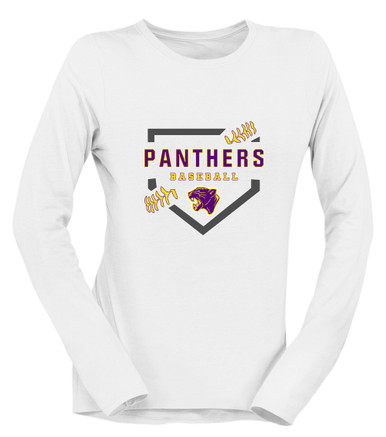 Camden Panthers Baseball #2 Women's LS T-Shirt