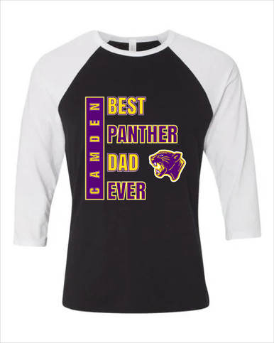 Camden Panthers Best Panther Dad Men's Baseball T-Shirt