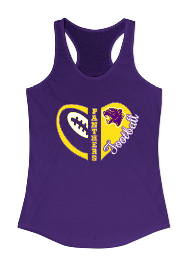 Camden Panthers Heart Football Women's Tank Top