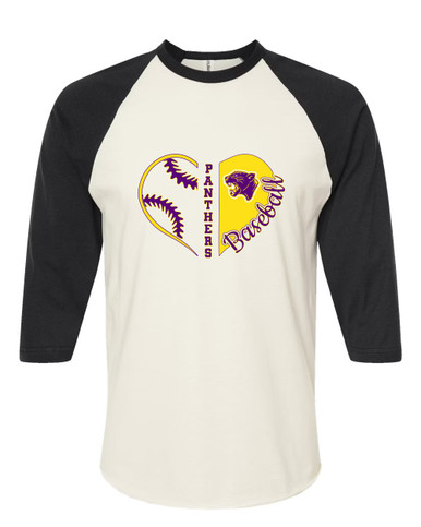 Camden Panthers Heart Baseball Women's Baseball T-Shirt