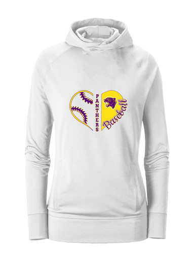 Camden Panthers Heart Baseball Women's Hoodie