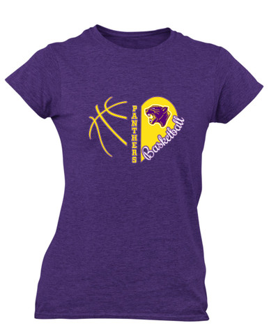 Camden Panthers Heart Basketball Women's SS T-Shirt