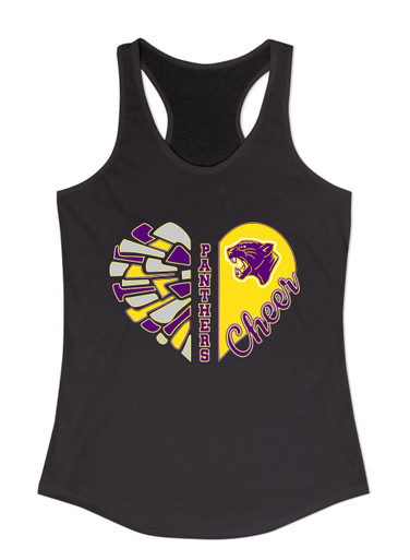 Camden Panthers Heart Cheer Women's Tank Top