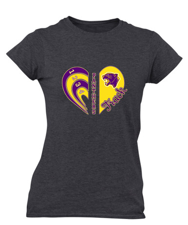 Camden Panthers Heart Track Women's Premium SS T-Shirt