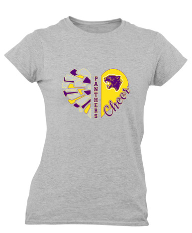 Camden Panthers Heart Cheer Women's SS T-Shirt