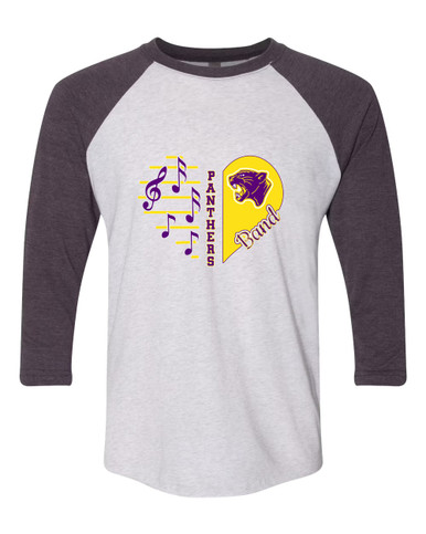 Camden Panthers Heart Band Women's Baseball T-Shirt