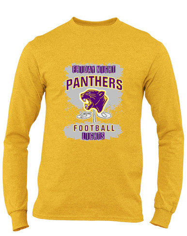 Camden Panthers Football #6 Men's LS T-Shirt