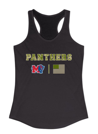 Midway Panthers M Body Script Camo Flag Women's Tank Top