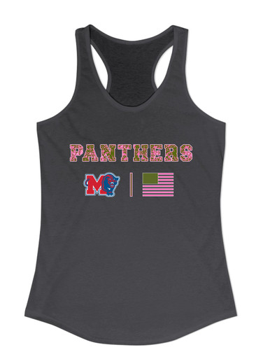 Midway Panthers M Body Script Pink Camo Flag Women's Tank Top