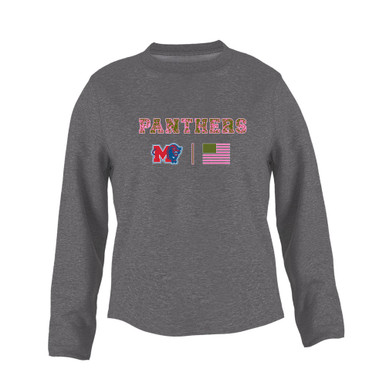 Midway Panthers M Body Script Pink Camo Flag Women's Sweatshirt