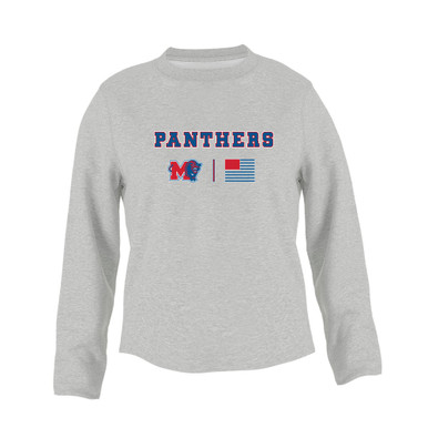 Midway Panthers M Body Script Team Colors Flag Women's Sweatshirt