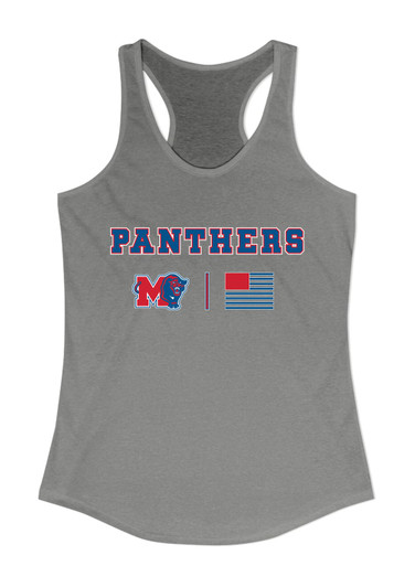 Midway Panthers M Body Script Team Colors Flag Women's Tank Top