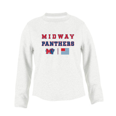 Midway Panthers M Body Script Spirit Flag Women's Sweatshirt