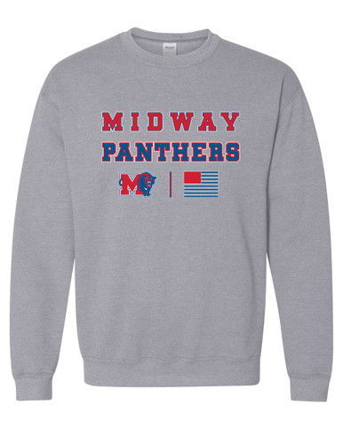 Midway Panthers M Body Script Spirit Flag Men's Sweatshirt